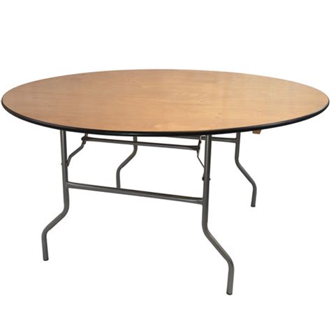 5 Ft Round Wood Folding Banquet Table Folding Tables