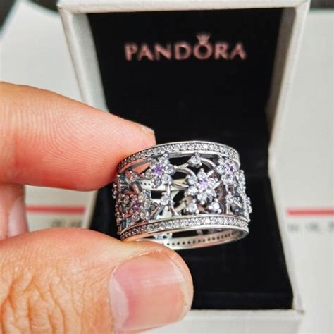 Authentic Pandora February Birthstone Ring W T Box Purple 58 Size 8