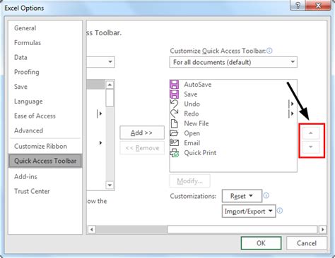 Customize Using Toolbar In Excel