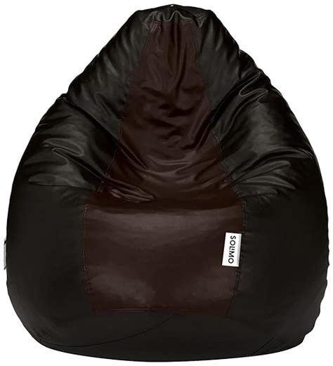 Amazon Brand Solimo Xxxl Faux Leather Bean Bag Filled With Beans