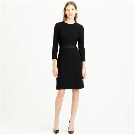 Lyst Jcrew Double Faced Wool Crepe Dress In Black