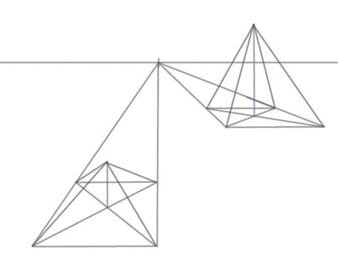 Draw a 3D Pyramid in Perspective | Perspective sketch, 3d ...