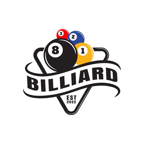 Billiards Championship Sports Badge Design Logo And Simple Text