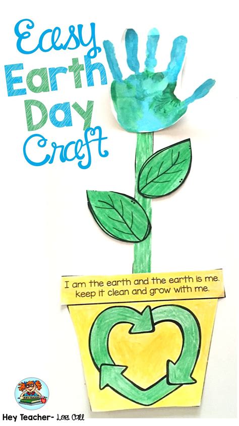 For An Easy Fun Earth Day Handprint Flower Craft For Kids Click The