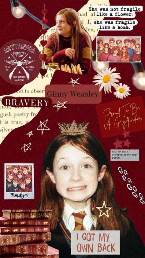 Ginny Ginnyweasley Harrypotter Weasley Hogwarts Wallpaper