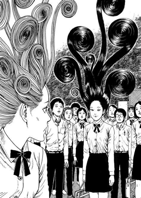 The idea of a spiral acting as an invasive species. horror horror manga junji ito uzumaki Spiral ...