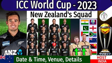 Icc World Cup 2023 New Zealand Team Squad New Zealand Squad World Cup Cricket 2023 Wc 2023