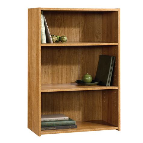 Sauder Beginnings 3 Shelf Wood Bookcase Oak Finish