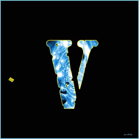 Download Blue Themed Galaxy V Logo Vlone Pfp Wallpaper