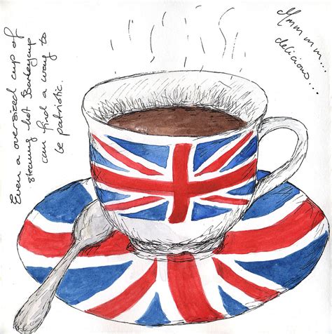 Art Journaling Hand Art Drawing British Tea Art Journal