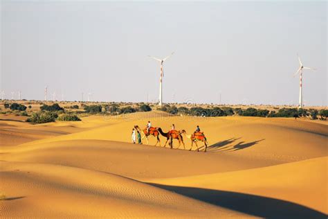 Indian Man In Desert Thar During Pushkar Camel Mela Rajasthan India