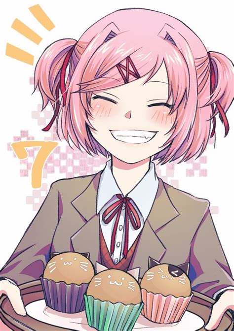 Natsuki Has Some Cupcakes For You~ 💗 By Mamekomagame On Twitter
