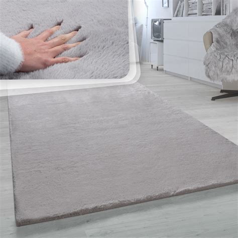 Eur 1,00 bis eur 190,00. Shaggy-Teppich Kunst-Fell Weich Grau | TeppichCenter24