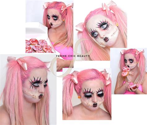 Halloween Makeup Scary Pink Baby Doll Babydoll