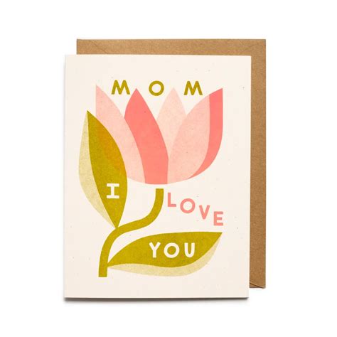 Mom I Love You Card Foxglove Flowers And Ts