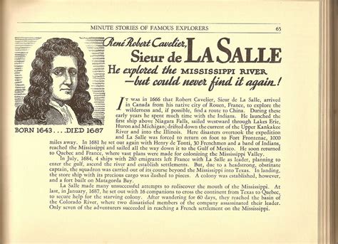 Famous Explorers Sieur De La Salle