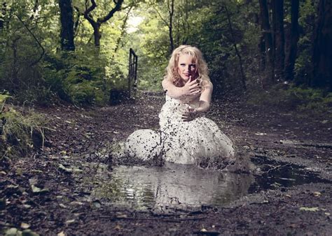 White Dress And Mud Puddle Of Mud Trash The Dress By Gemma Burleigh