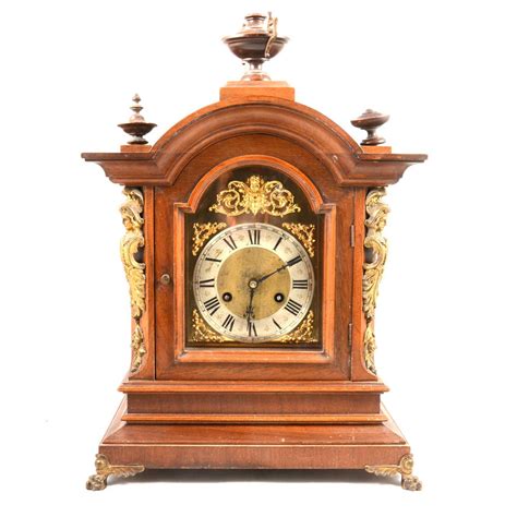 Lot 1410 German Walnut Mantel Clock