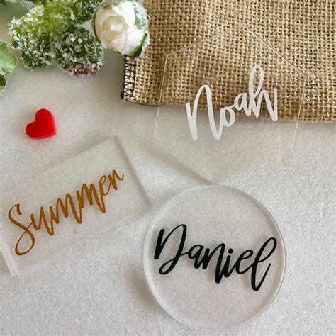 Personalized Laser Cut Place Cards Custom Wedding Table Names Etsy