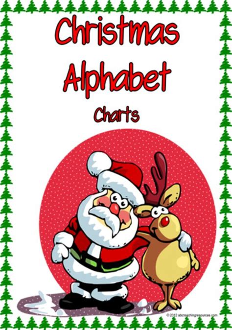 Christmas Alphabet Picture Letter Word Charts Christmas Alphabet
