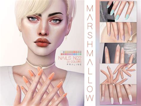 Pralinesims “ Soft Pastel Colored Nails With French Tip Accent They
