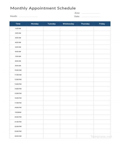 21 Appointment Schedule Templates Doc Pdf Free And Premium Templates