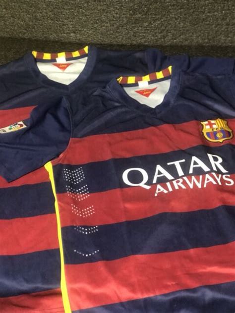 Fc Barcelona Polyester T Shirt Mes Que Un Club La Liga Mens L And Xl 10