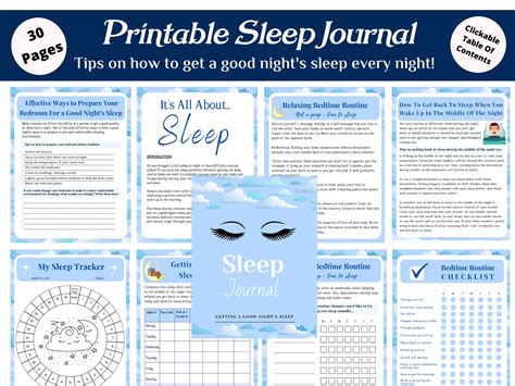 Sleep Journal Printable Tips For A Good Nights Sleep Bedtime Routine Sleep Tracker A2 Etsy