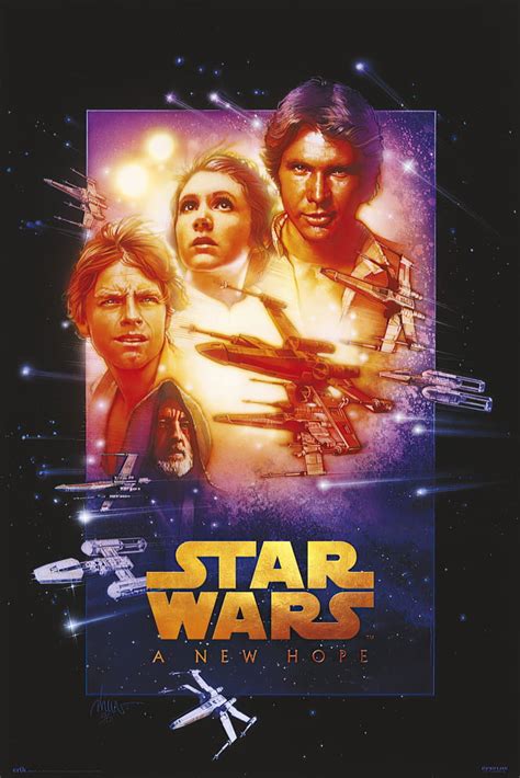 いただく Poster Star Wars Episode IV Frames New Wall Art 22 x34