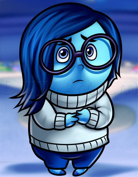 How To Draw Sadness From Inside Out Step By Step Disney Characters
