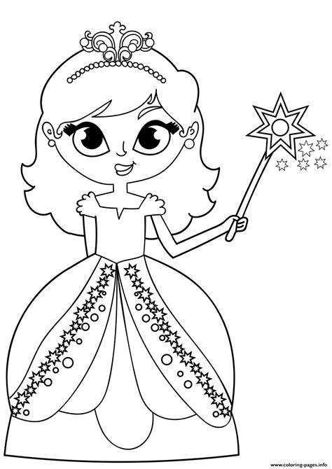 Fairy Princess Coloring Page Printable