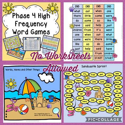 Phase 4 High Frequency Word Games Letters And Sounds Phase 4 Phonics