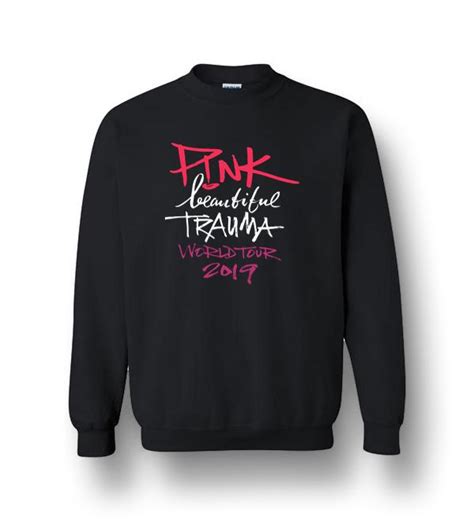 Text Pink Shirts Beautiful Music T 2019 Trauma Crewneck Sweatshirt