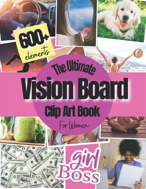 Buy Vision Board Clip Art Book Vision Board Supplies For Women With 600 Pictures Quotes And