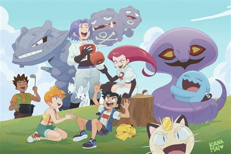 Pikachu Ash Ketchum Misty Jessie James And 7 More Pokemon And 3