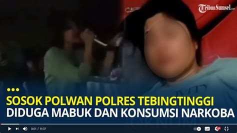 Sosok Polwan Polres Tebingtinggi Diduga Mabuk Dan Konsumsi Narkoba