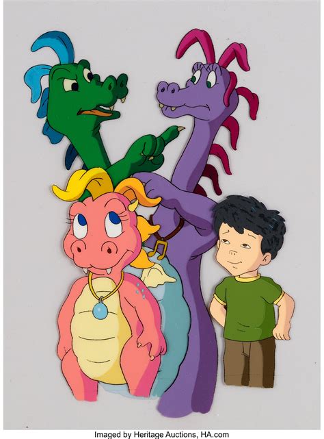 Dragon Tales Production Cel Setup And Drawing Pbssony C Lot