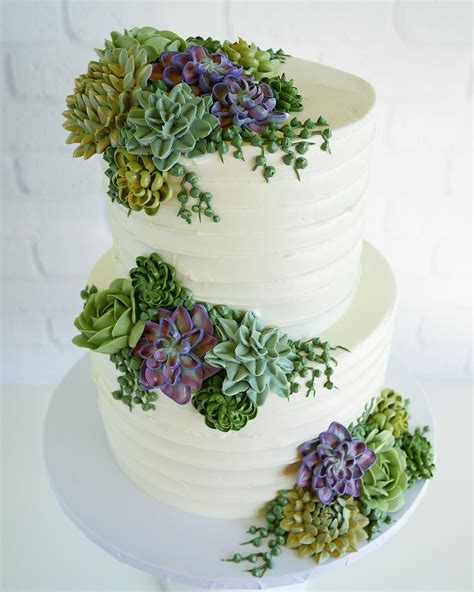 Buttercream Succulent Cakes By Leslie Vigil