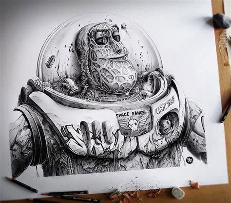 Today we're drawing a cute cartoon snow skier! Part Two of 'Distroy', A Series of Creepy Graphite ...