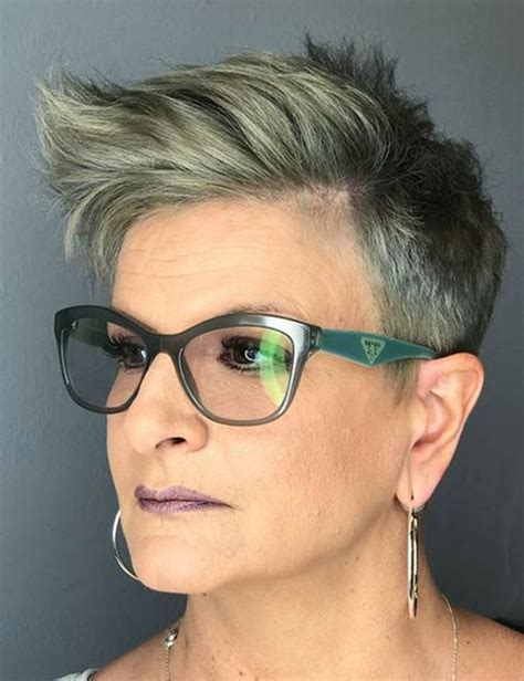 37 Short Hairstyles For Mature Ladies With Glasses 