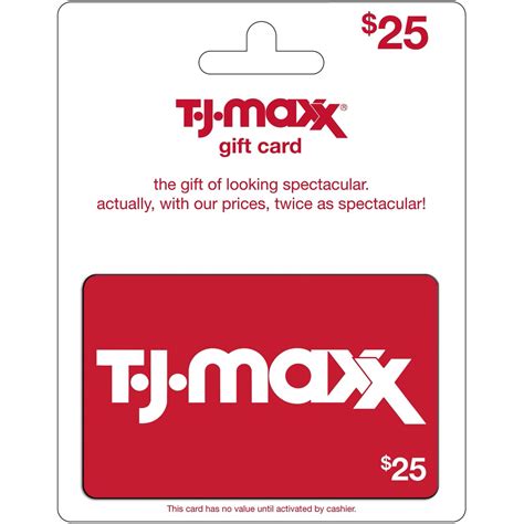 T J Maxx 25 Gift Card Gift Cards Food Gifts Shop The Exchange
