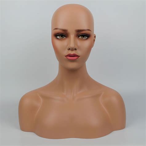 high quality plus size fiberglass realistic female mannequin heads manikin dummy head bust for