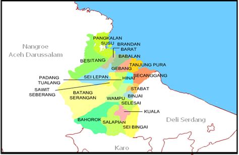 Peta Langkat Pemerintah Kabupaten Langkat