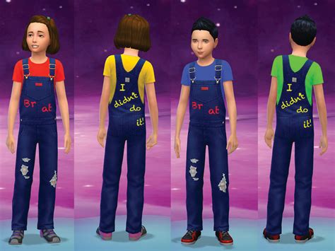 Overalls For Kids Brat The Sims 4 Catalog