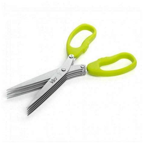 Kilo Herb Shears Scissors Green Handle With Brush