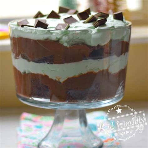 Mint And Chocolate Layered Trifle