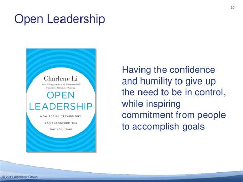 Open Leadership 20 Having The