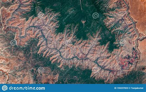 Immagine Satellite Di Alta Risoluzione Del Parco Nazionale Di Grand