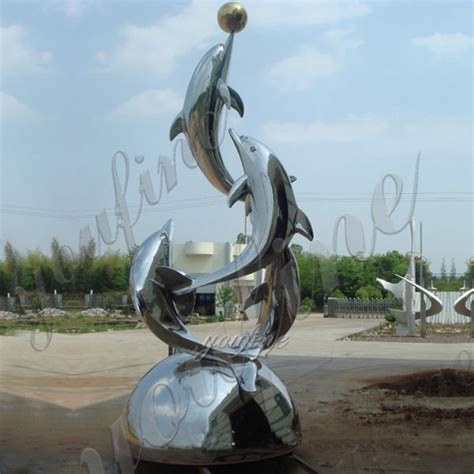 Outdoor Modern Metal Sculpture Metal Dolphin Sculpture For Sale You