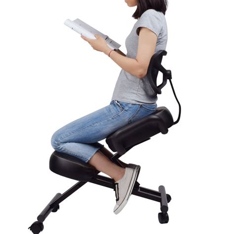 Many office chairs have a seatback that can be lowered or raised to better fit the user. DRAGONN (By VIVO) Ergonomic Kneeling Chair with Back ...